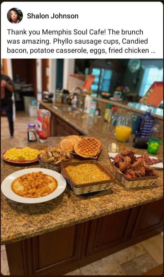 Customer review — Shalon Johnson: the Memphis Soul Cafe brunch was amazing